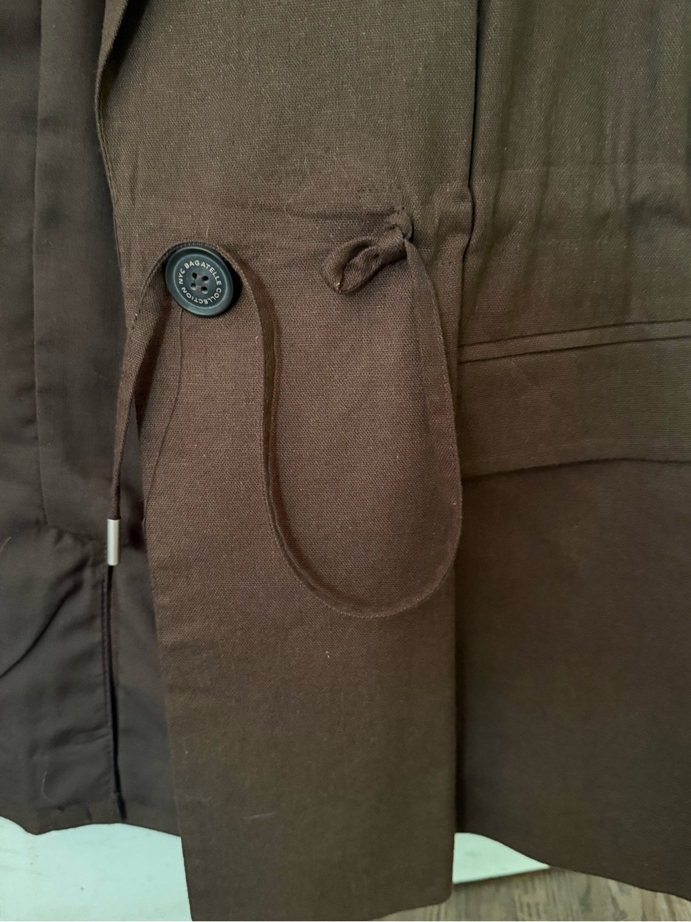 bagatelle Brown Drawstring-Waist Blazer Jacket - Picture 3 of 4